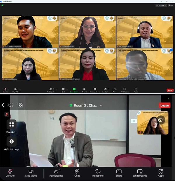 Misamis University Participates in Kasetsart University Hybrid International Conference